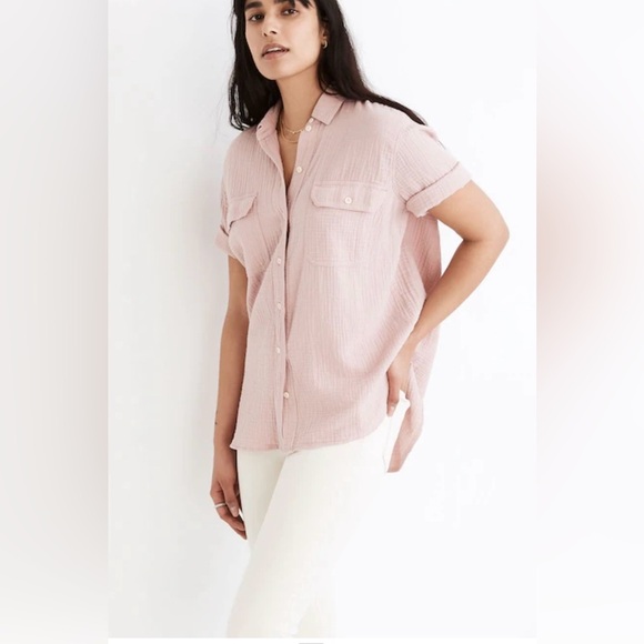 Madewell button up shirt Size:M light pink 100% Cotton - Picture 3 of 16